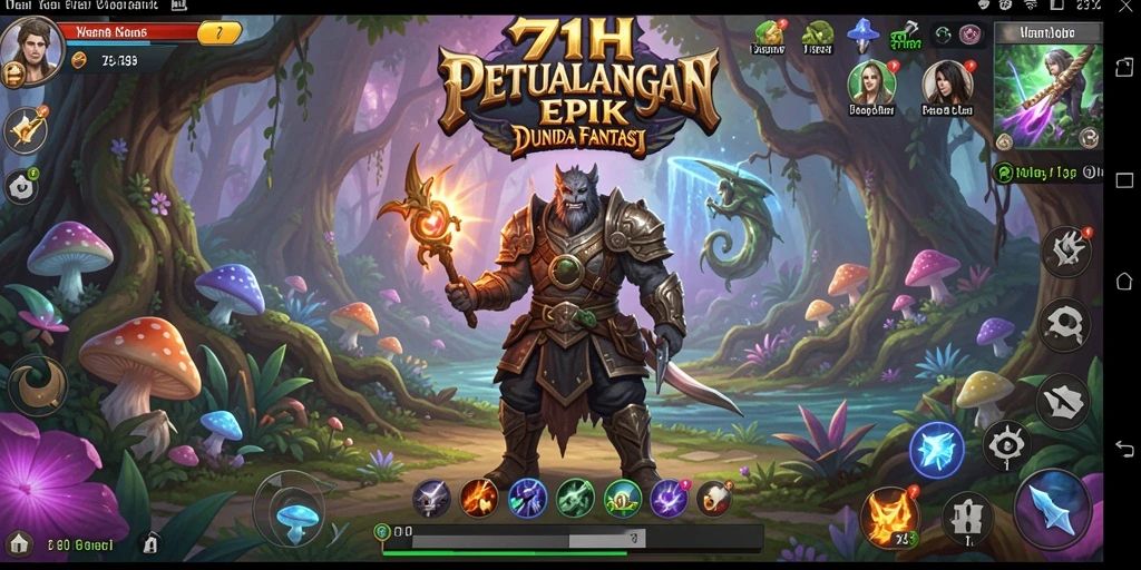Tampilan gameplay RPG yang menakjubkan dan dinamis.