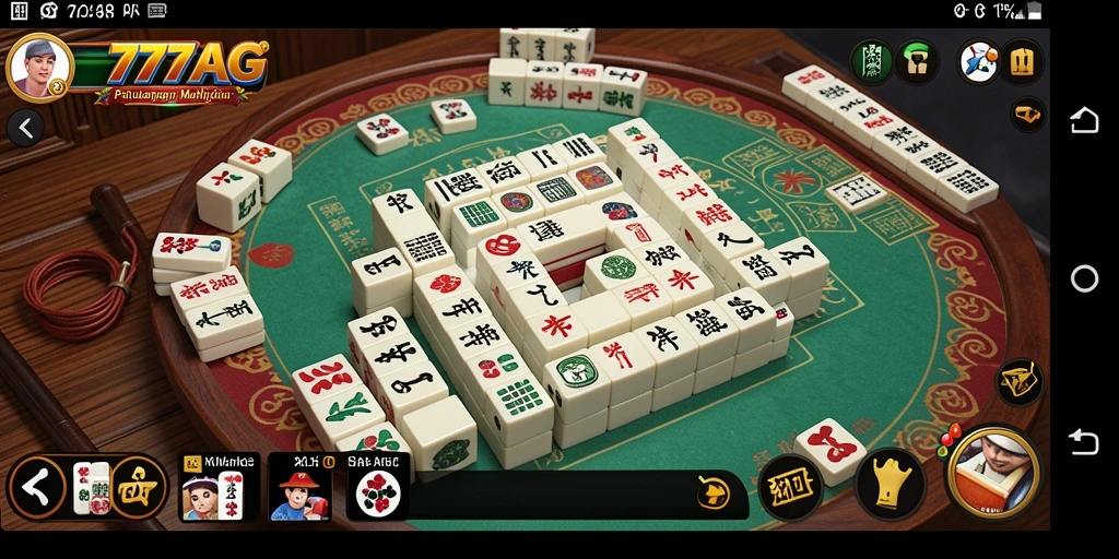 Screenshot gameplay 777AG yang menampilkan tantangan Mahjong yang seru.