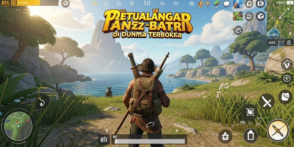 Tampilan gameplay <strong>8II</strong> yang menampilkan eksplorasi dunia terbuka.