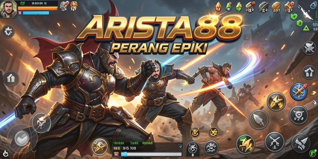 Tampilan aksi intens dalam gameplay ARISTA88 yang menegangkan.
