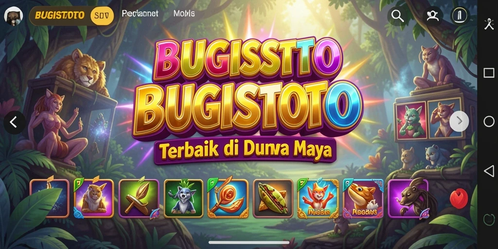 Tampilan gameplay yang menarik di BUGISTOTO dengan berbagai slot.