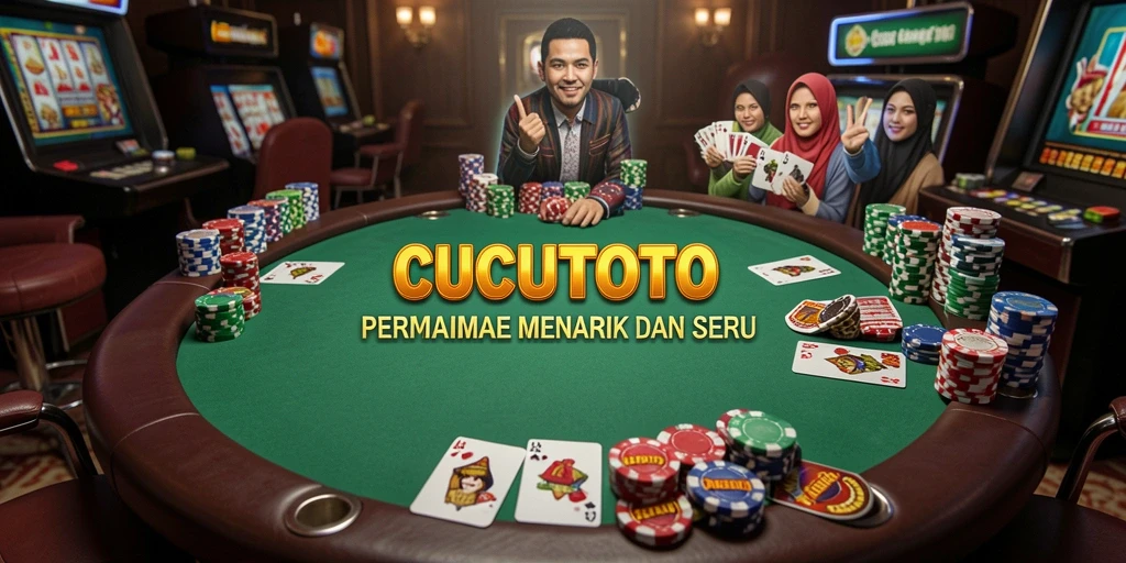 Tampilan menarik dari gameplay poker di CUCUTOTO.
