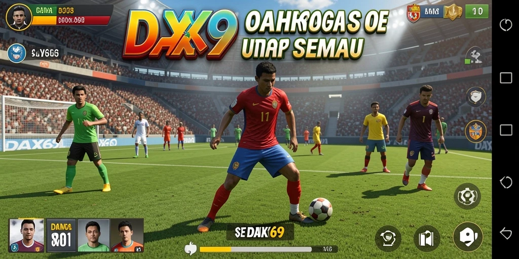 Gameplay seru DAX69 dengan visual olahraga yang menawan.