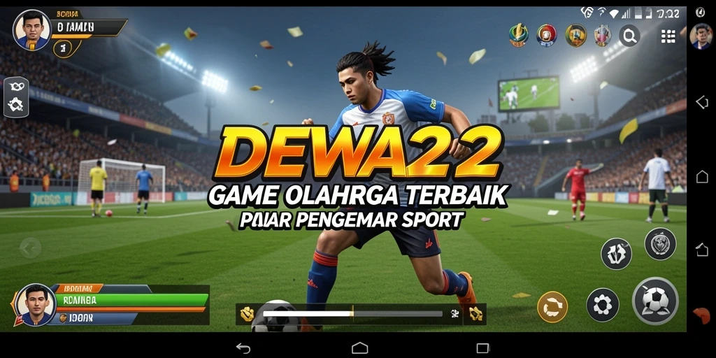 Tampilan gameplay seru di DEWA22 dengan banyak aksi olahraga.