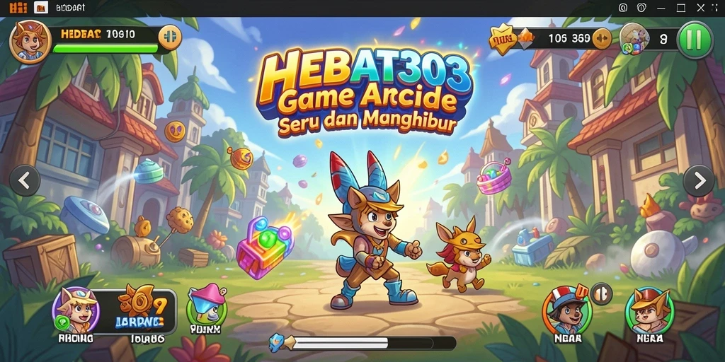 Screenshot HEBAT303 menampilkan aksi permainan Arcade yang seru.