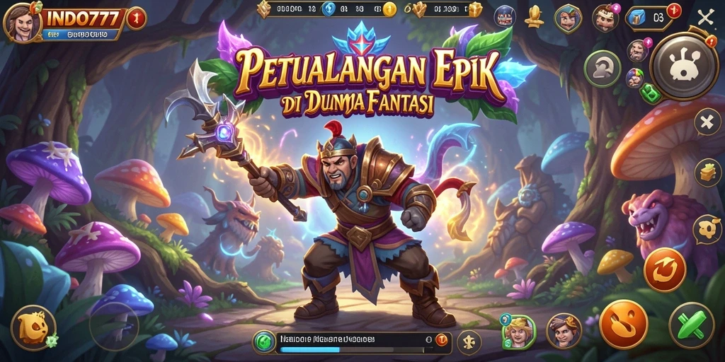Tampilan action seru dalam gameplay RPG INDO777.