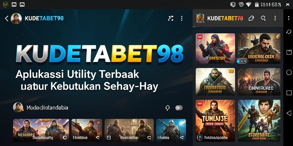 Tampilan antarmuka pengguna KUDETABET98 yang sederhana dan efisien.