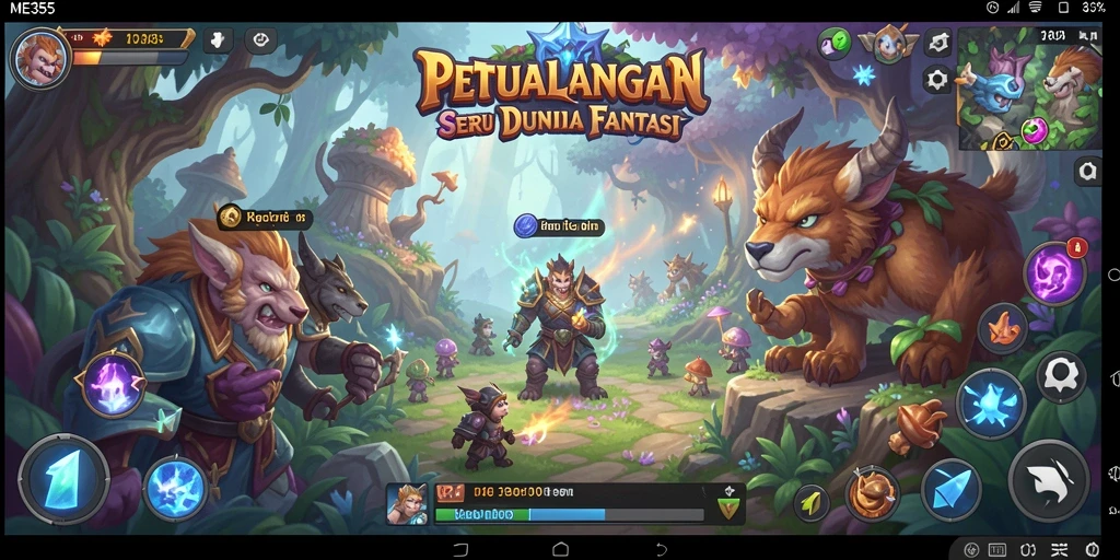 Screenshot ME355 menampilkan grafis menakjubkan dalam petualangan.