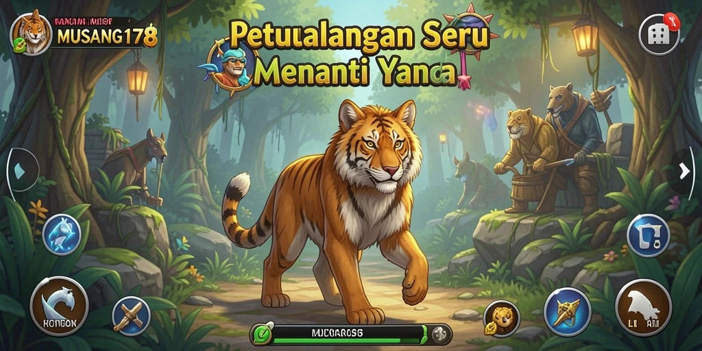 Skrinsut utama MUSANG178 menampilkan gameplay menarik di dunia petualangan.