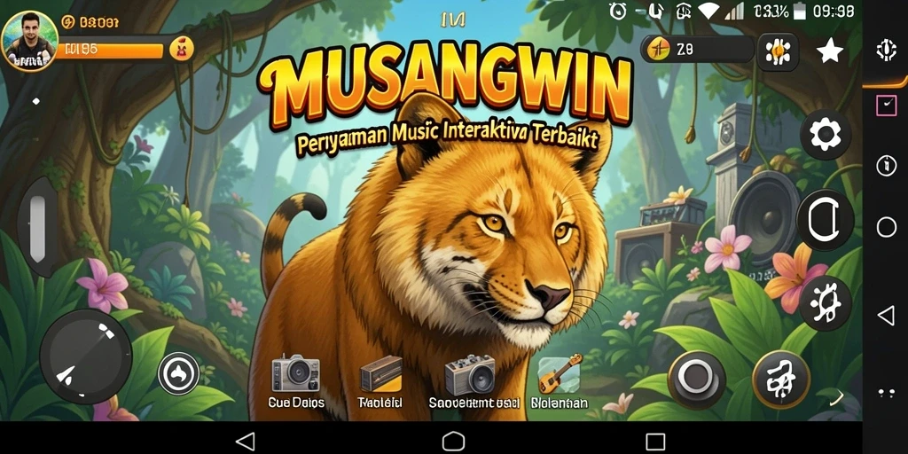 Screenshot gameplay yang menarik dan interaktif dari MUSANGWIN.