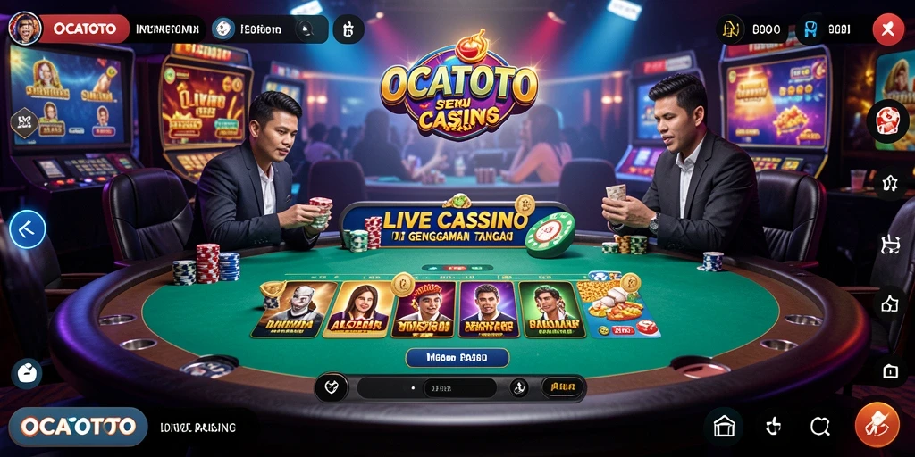 Tampilan menarik dari gameplay Live Casino OCATOTO.