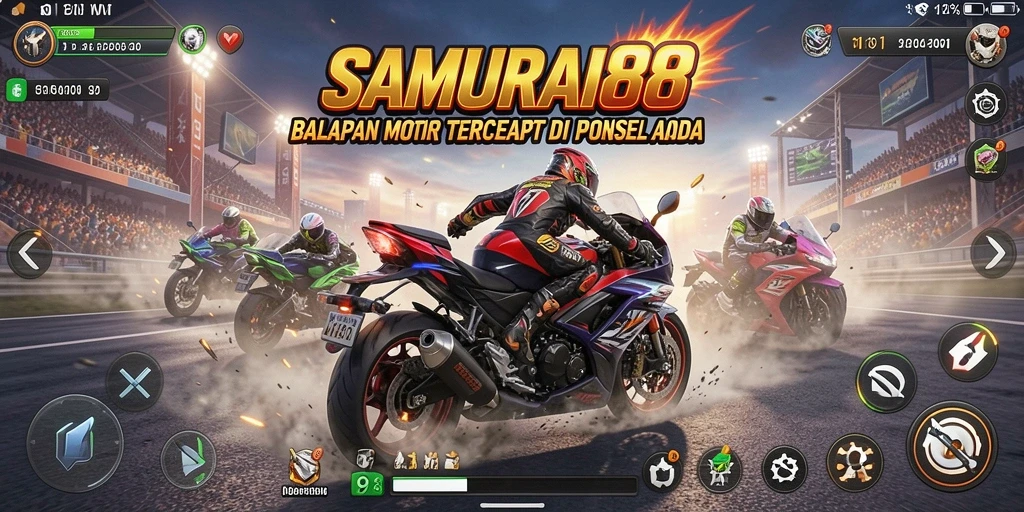 Gameplay seru balapan motor di SAMURAI88 yang penuh adrenalin.