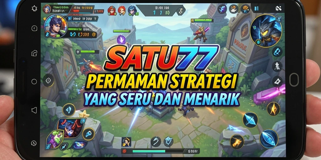 Tangkapan layar menunjukkan pertempuran seru dalam SATU77.