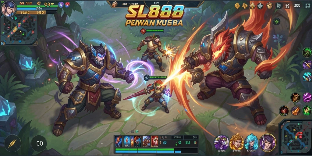 Tampilan gameplay pertandingan seru di SL888.
