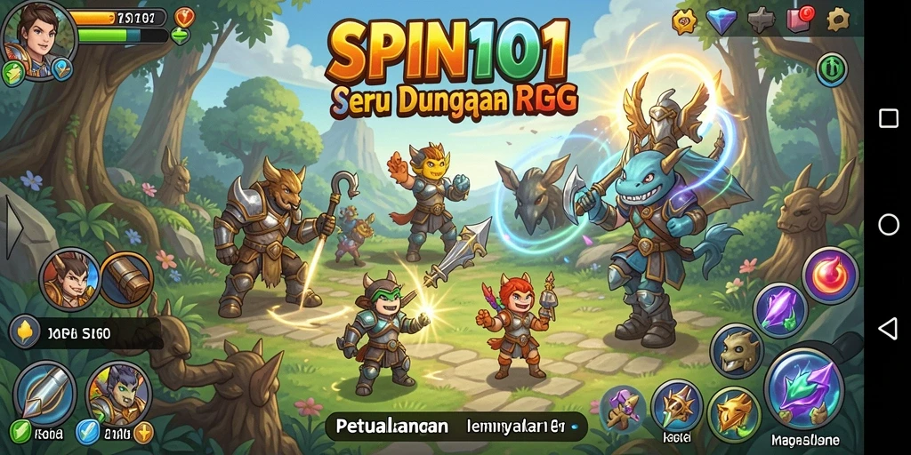 Tampilan gameplay RPG yang mendebarkan dan penuh aksi.