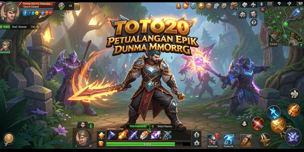 Tampilan gameplay seru dalam MMORPG TOTO20 dengan aksi petualangan yang mendebarkan.