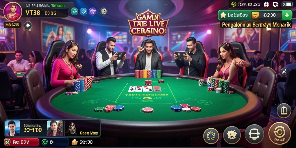 Tampilan menarik dari gameplay Live Casino VT38 yang mengasyikkan.